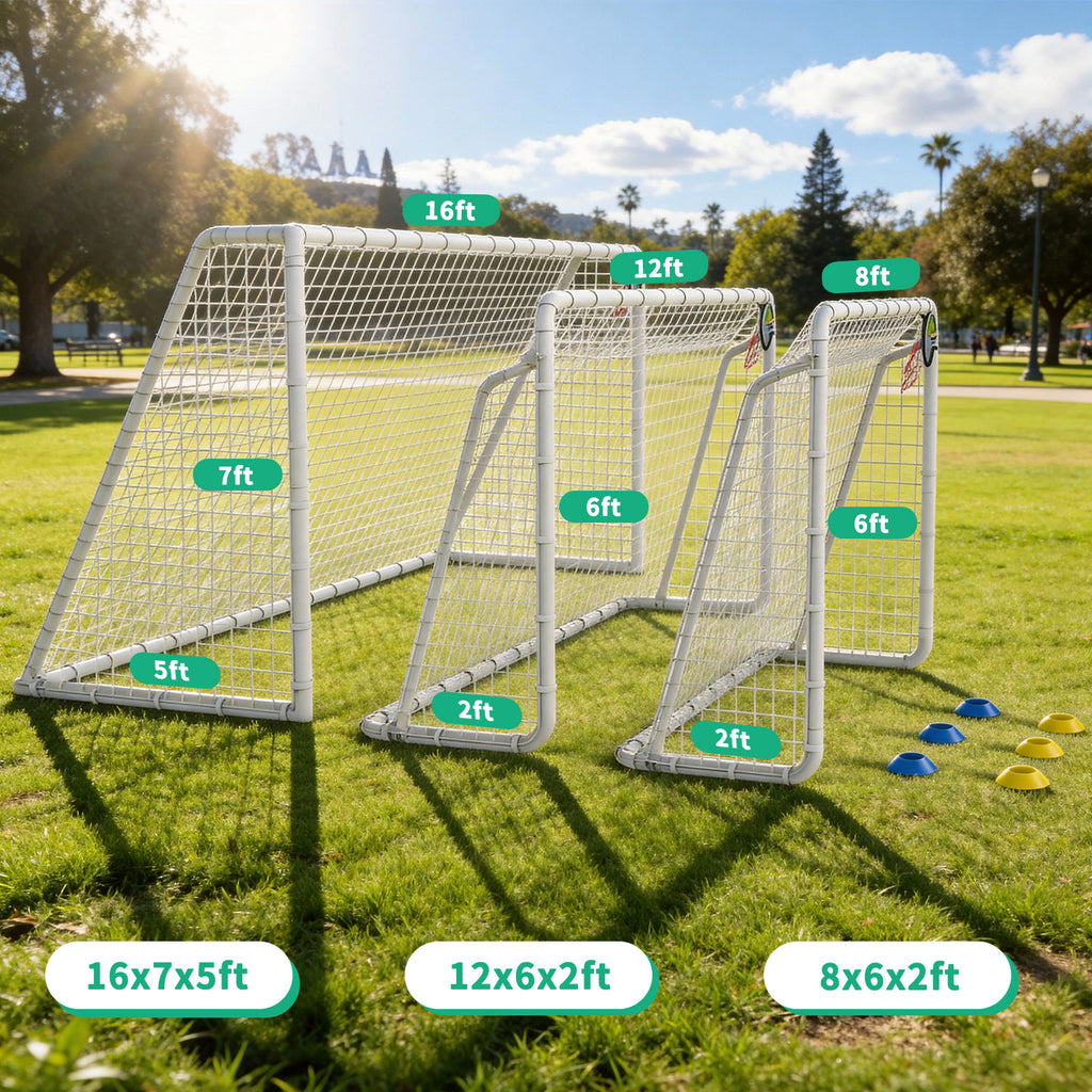 7X16 FT Soccer Goal with High-Strength Net