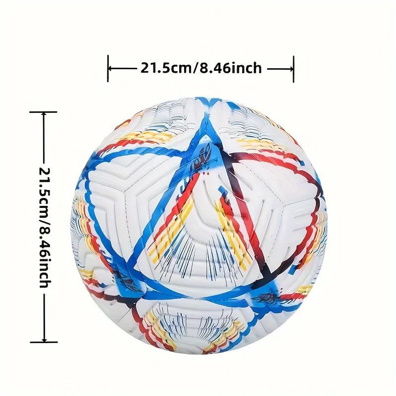 Machine-Stitched Soccer Ball, Durable PU Training Match Ball