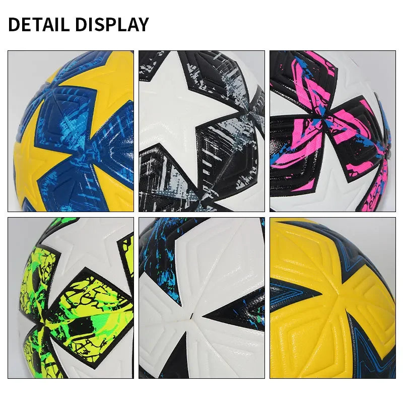 Soccer Ball size #5 Outdoors Match Ball -  Seamless High Quality PU Material