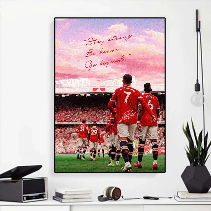 Modern Soccer Player Poster