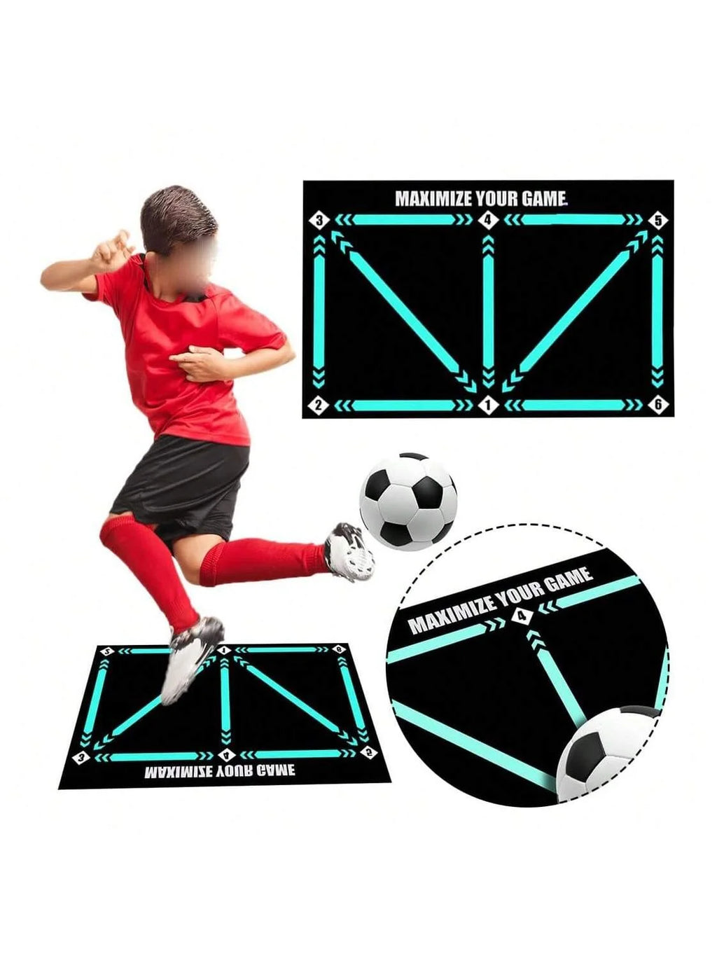 Soccer ball control training mat|
