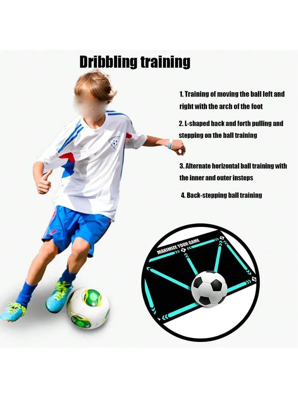 Soccer ball control training mat|