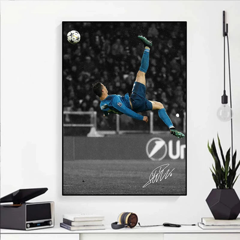 Modern Soccer Player Poster