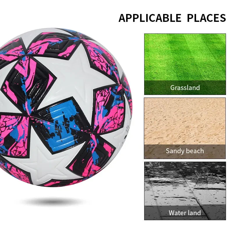 Soccer Ball size #5 Outdoors Match Ball -  Seamless High Quality PU Material