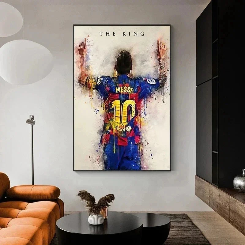 Soccer Star Messi Poster - Modern Home Wall Art