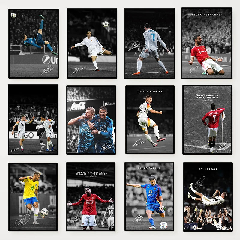 Modern Soccer Player Poster