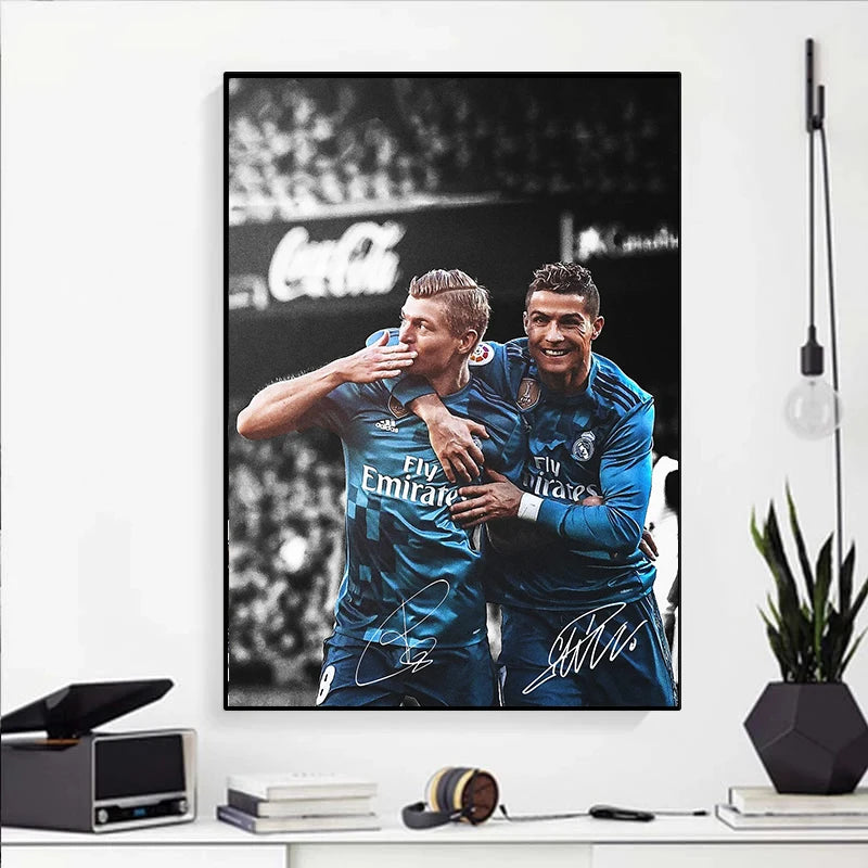 Modern Soccer Player Poster