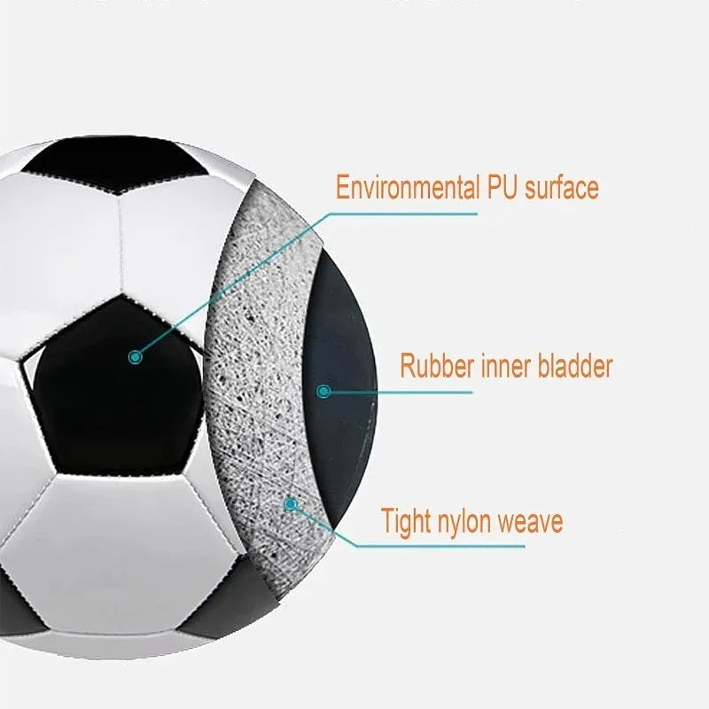 Size 3,4,5 Professional Training Soccer Balls - Classic White/Black