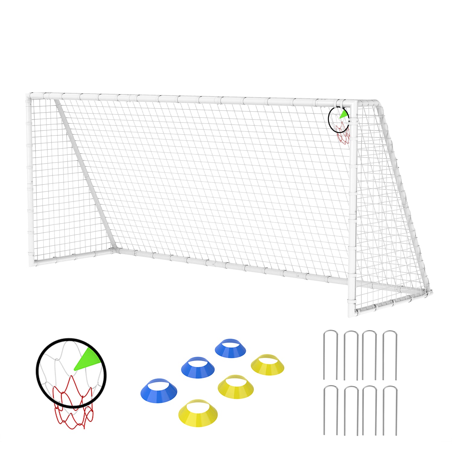 7X16 FT Soccer Goal with High-Strength Net