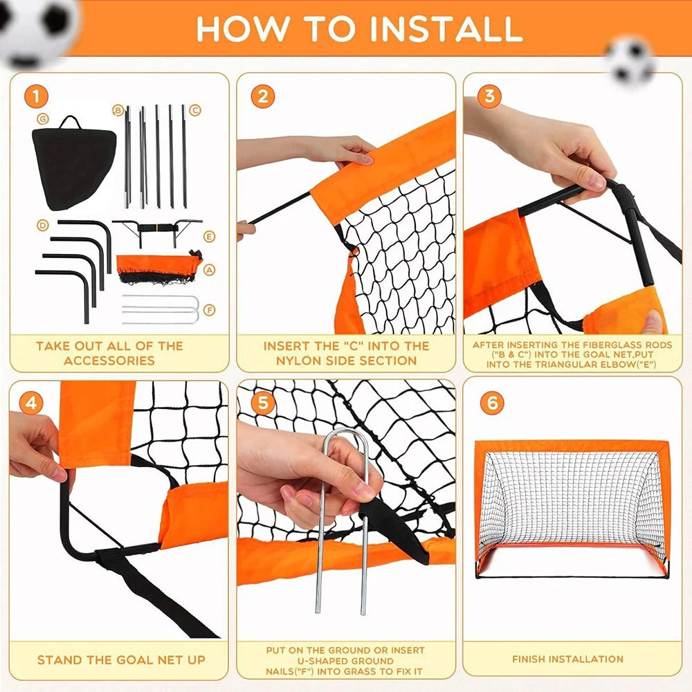 Portable Soccer Goals For Indoor And Outdoor Training